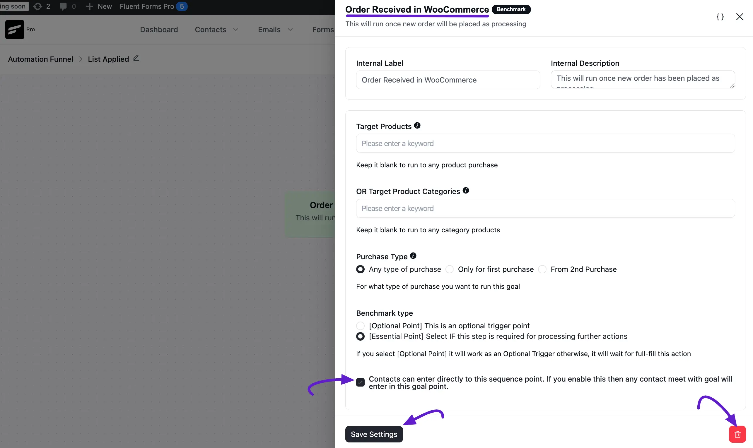 Oder received in WooCommerce