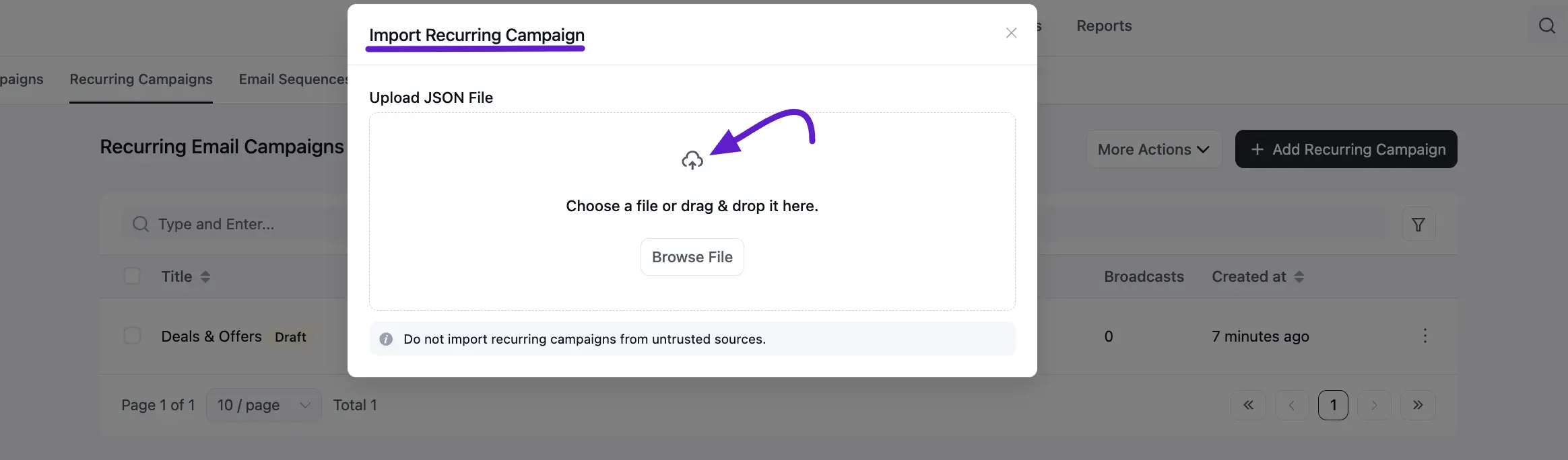 upload recurring campaign 03