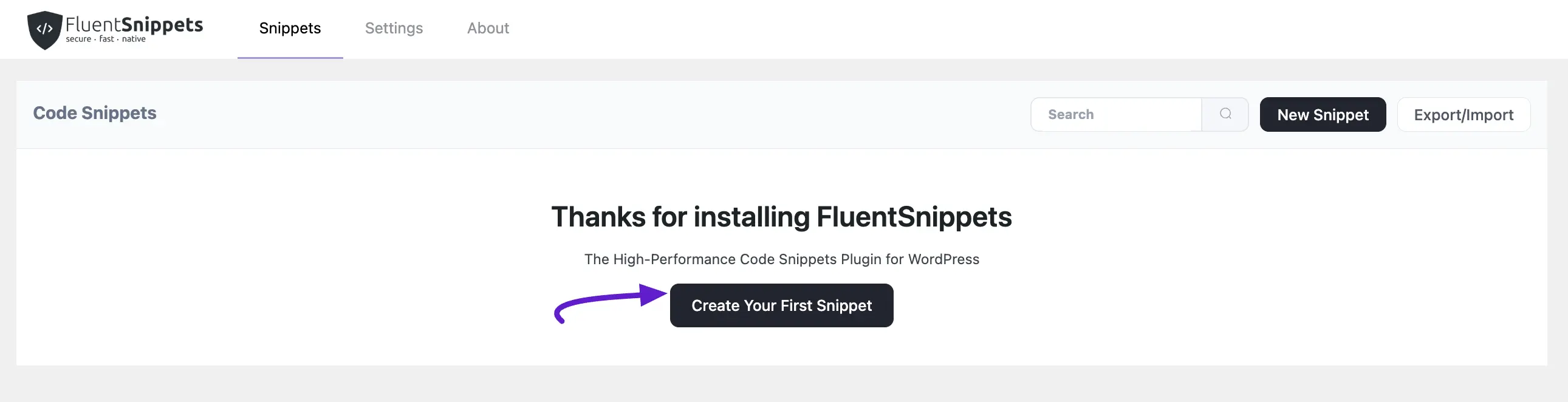 fluent snippets