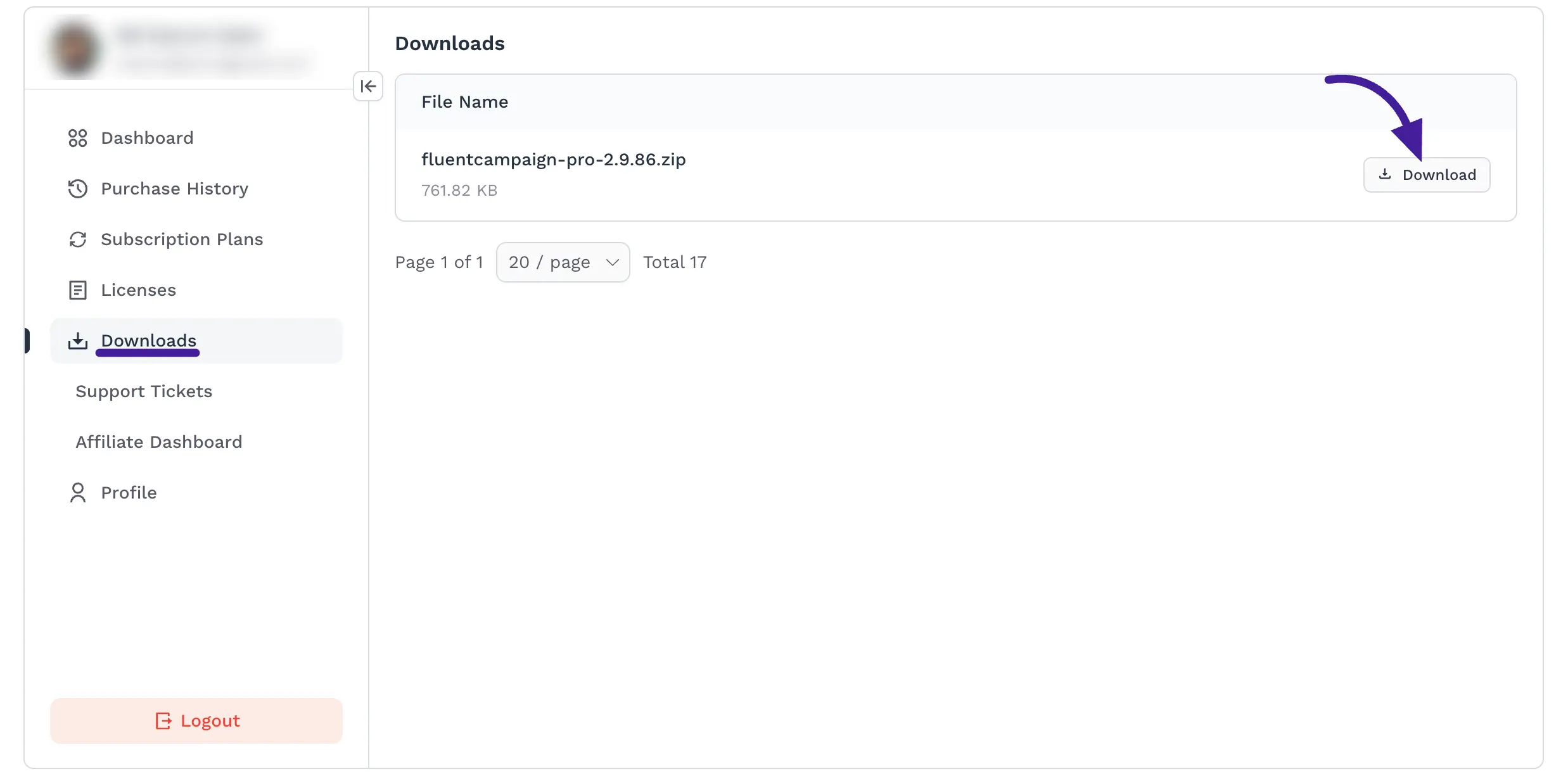 FluentCRM plugin search result in the WordPress plugin installer