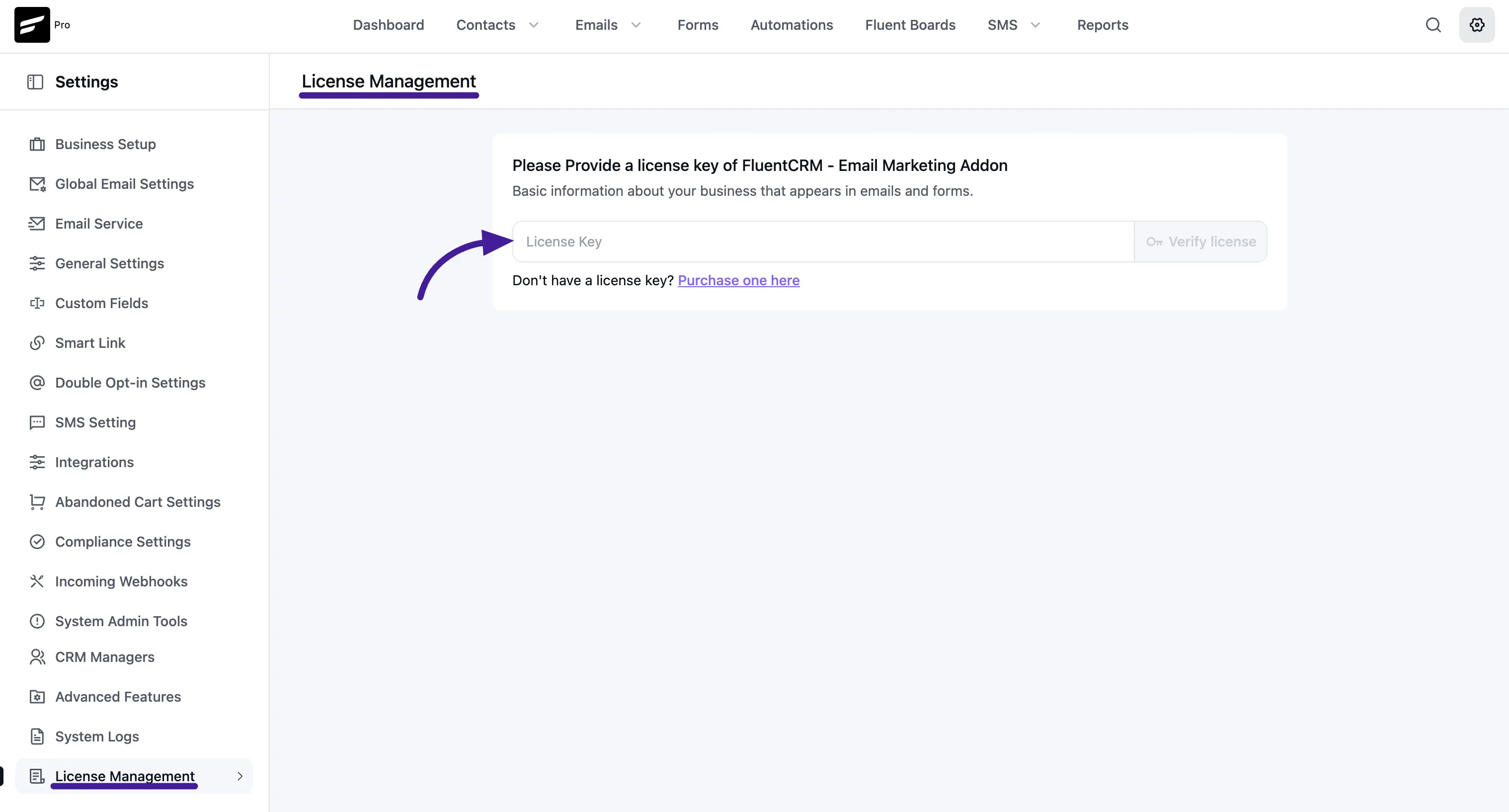 FluentCRM plugin search result in the WordPress plugin installer