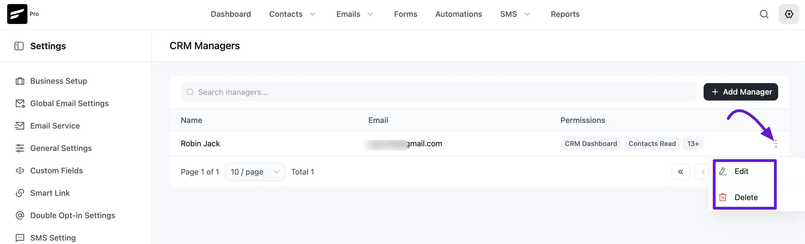 crm managers list