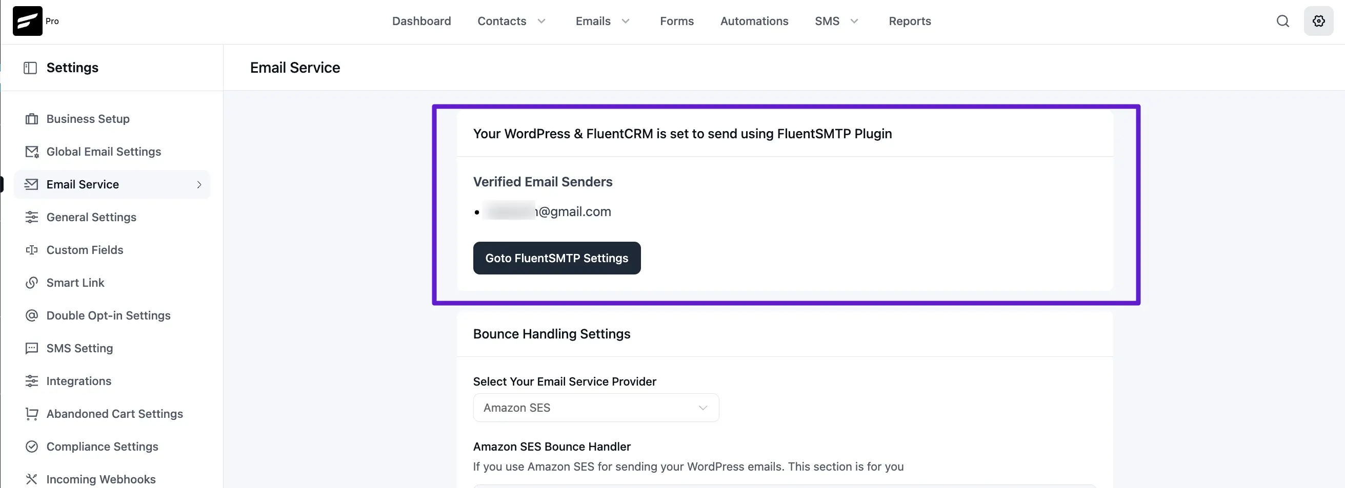 crm smtp