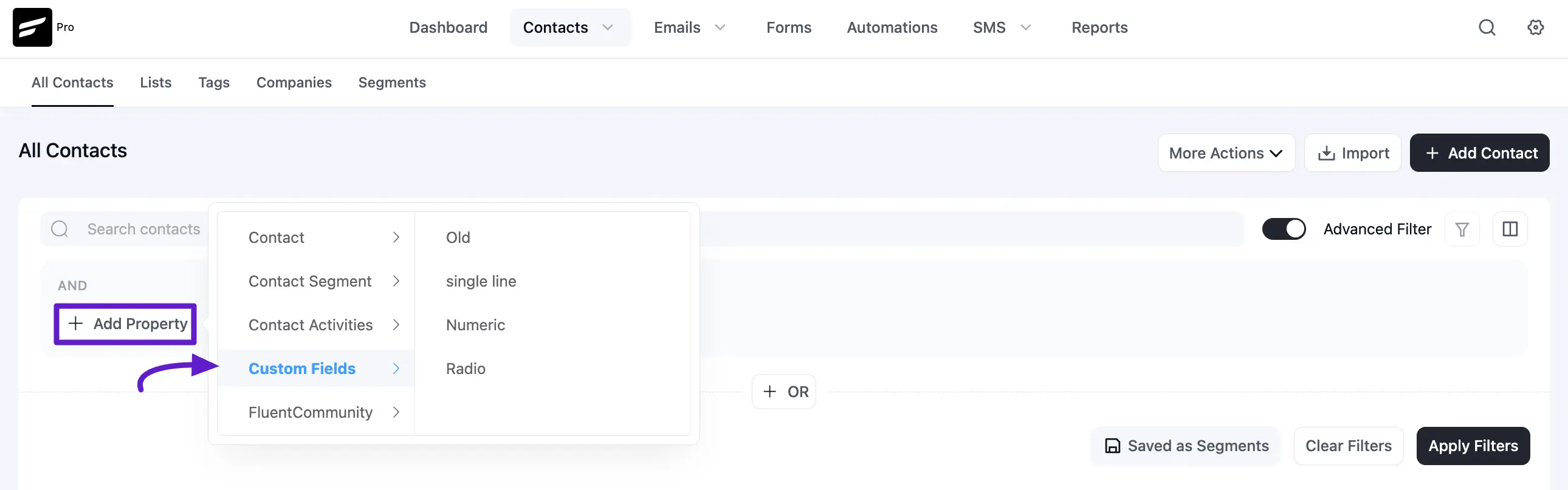 contacts fluentcrm 4 1