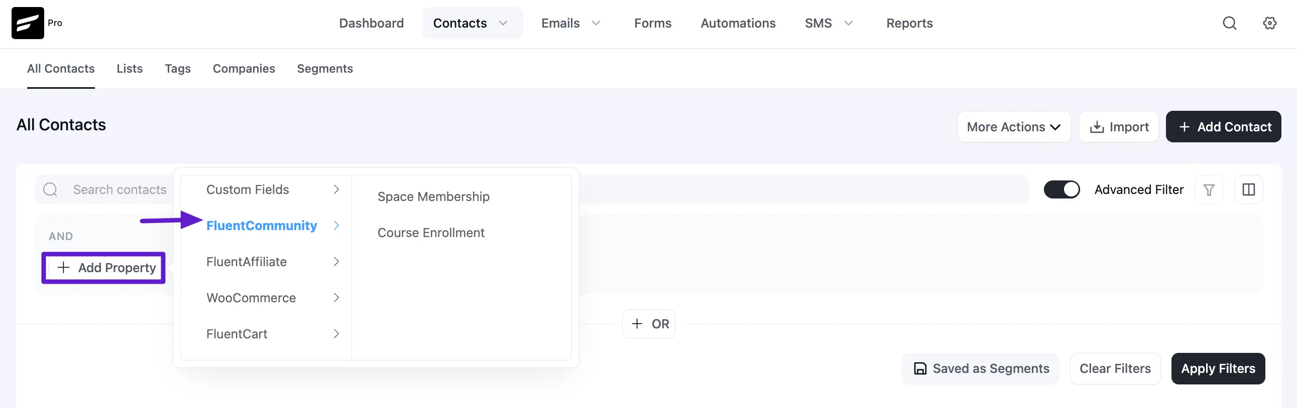 contacts fluentcrm 4 1