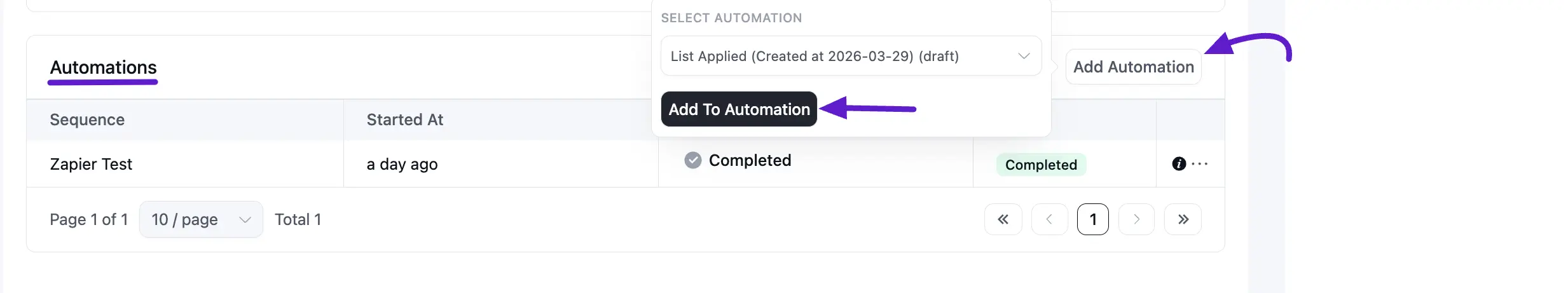 Automation contact fluentcrm