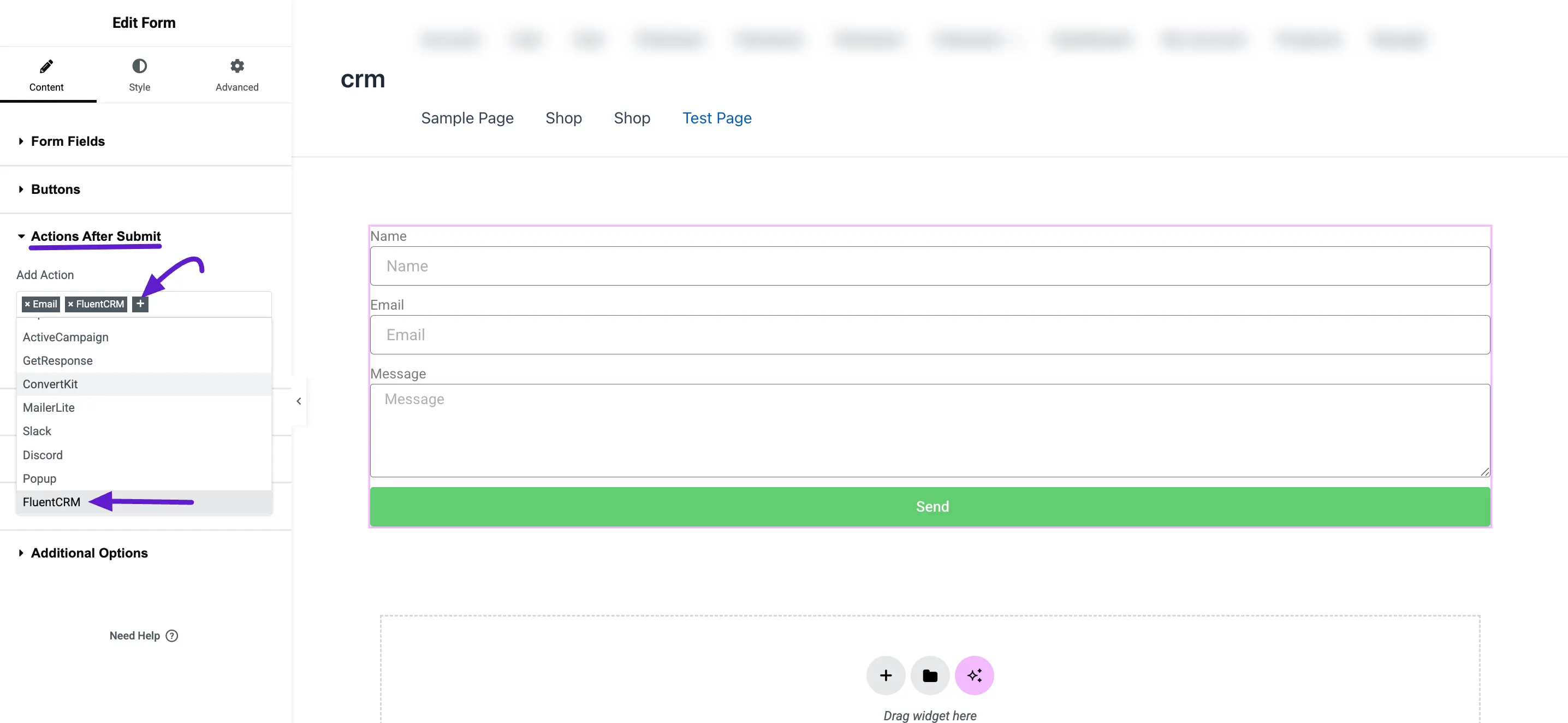 configure Actions
