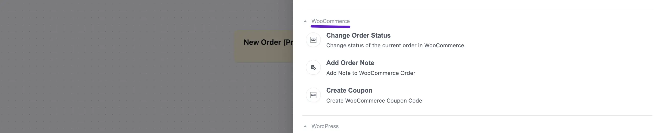 woocommerce action for triggers