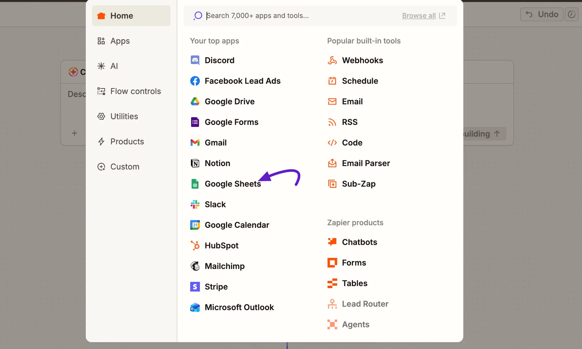 google sheets trigger in zapier
