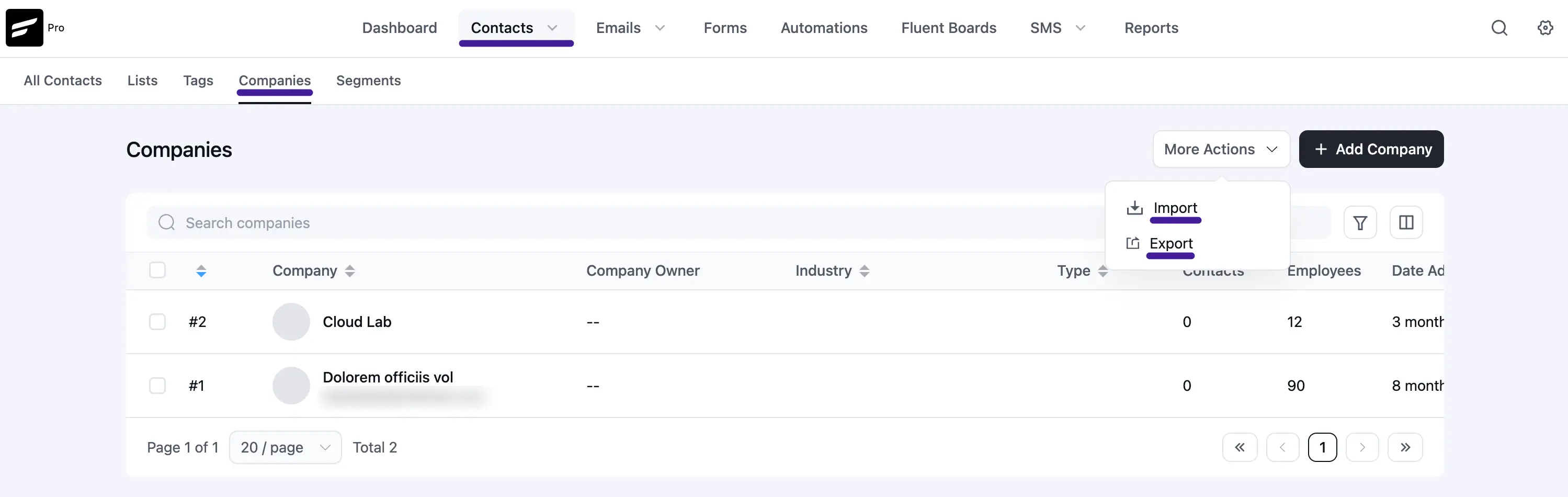 companies export import