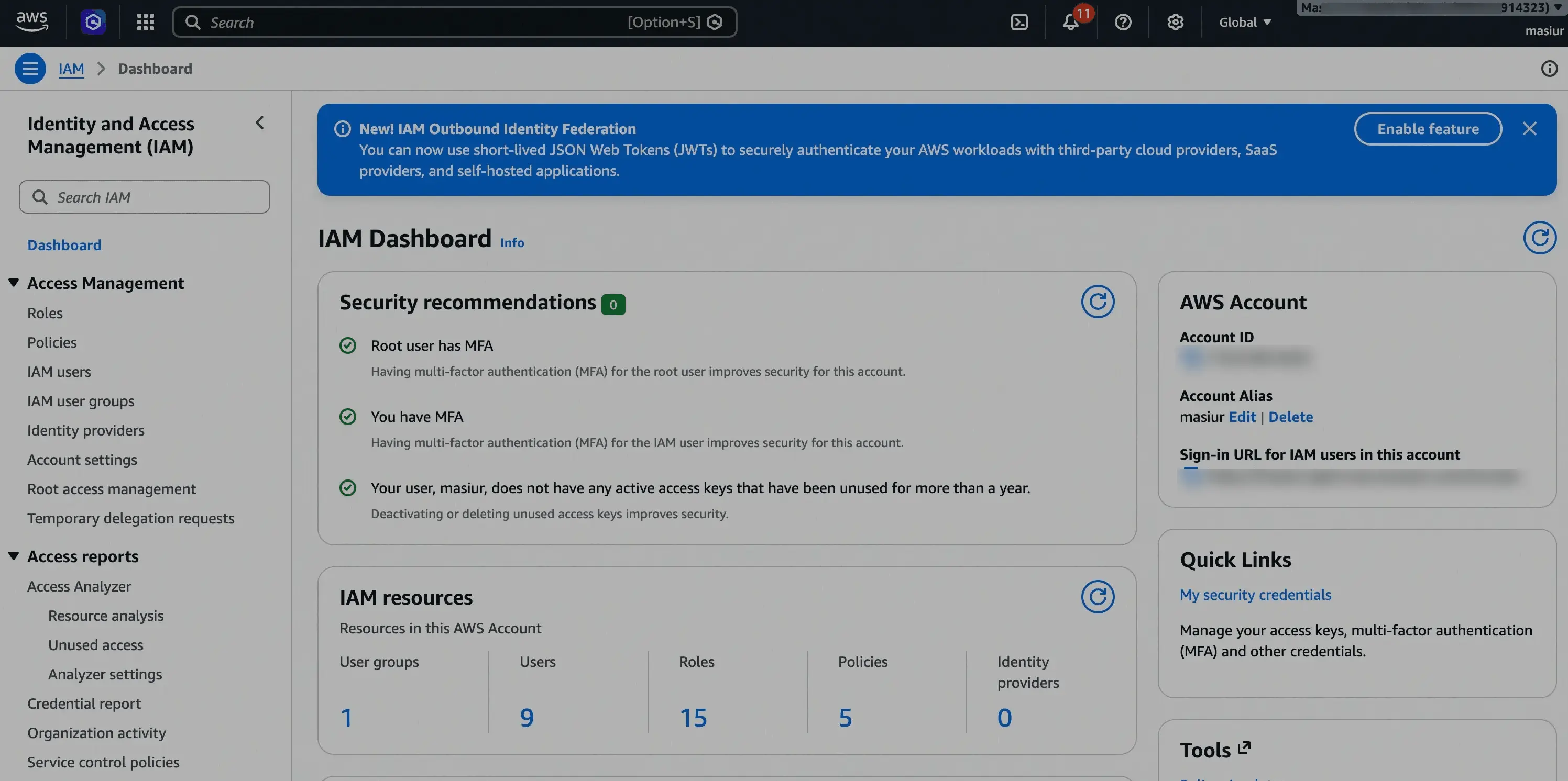IAM Dashboard